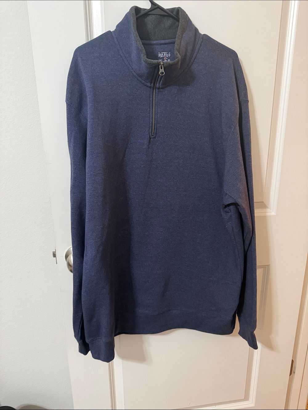 RedHead Men’s Navy Zip-Up Mock Neck Sweater